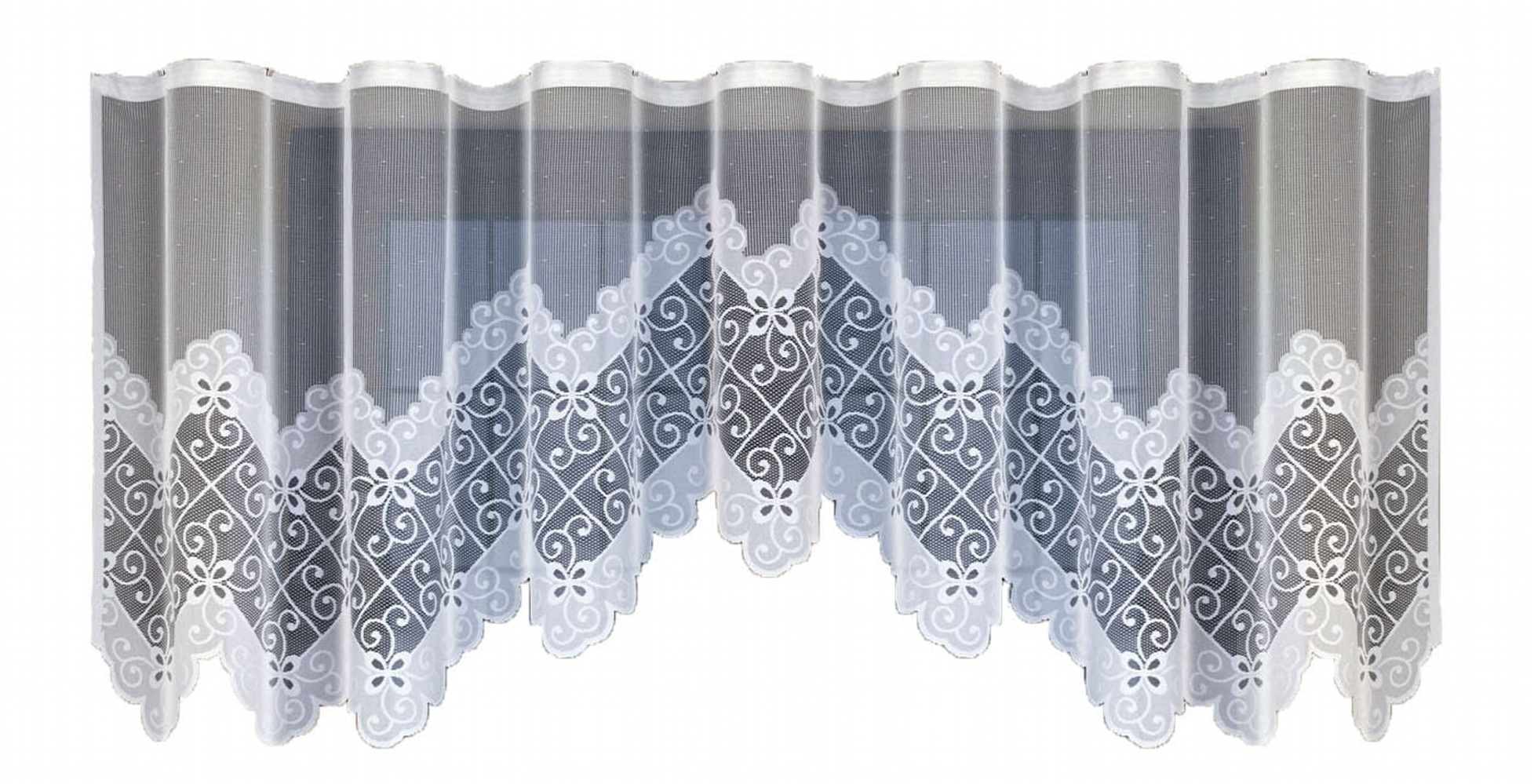 Dekorační žakárová záclona s řasící páskou SIBEL 160 bílá 300x160 cm MyBestHome