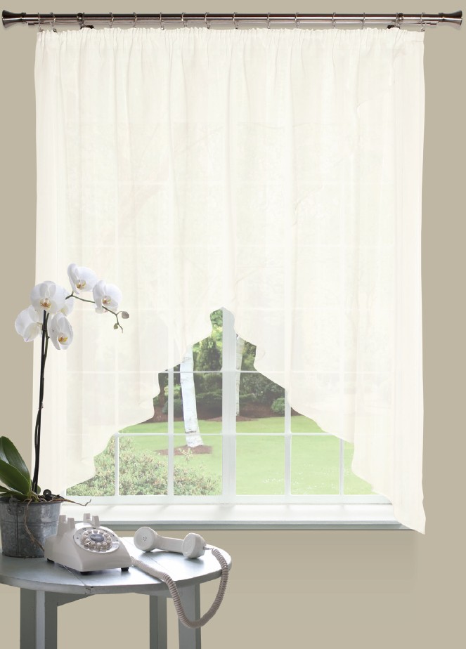 Dekorační oblouková krátká záclona MALWINA smetanová 290x160 cm MyBestHome