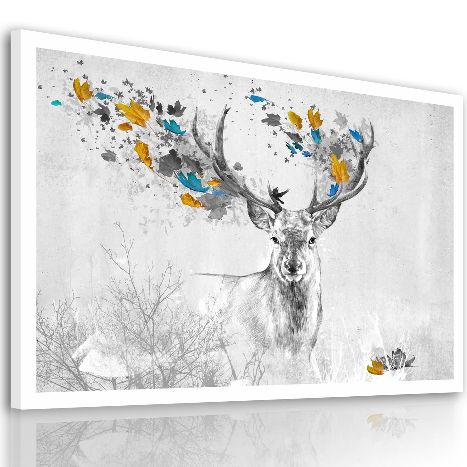 Obraz na plátně DEER DREAMS COLOR A různé rozměry Ludesign ludesign obrazy: 80x60 cm