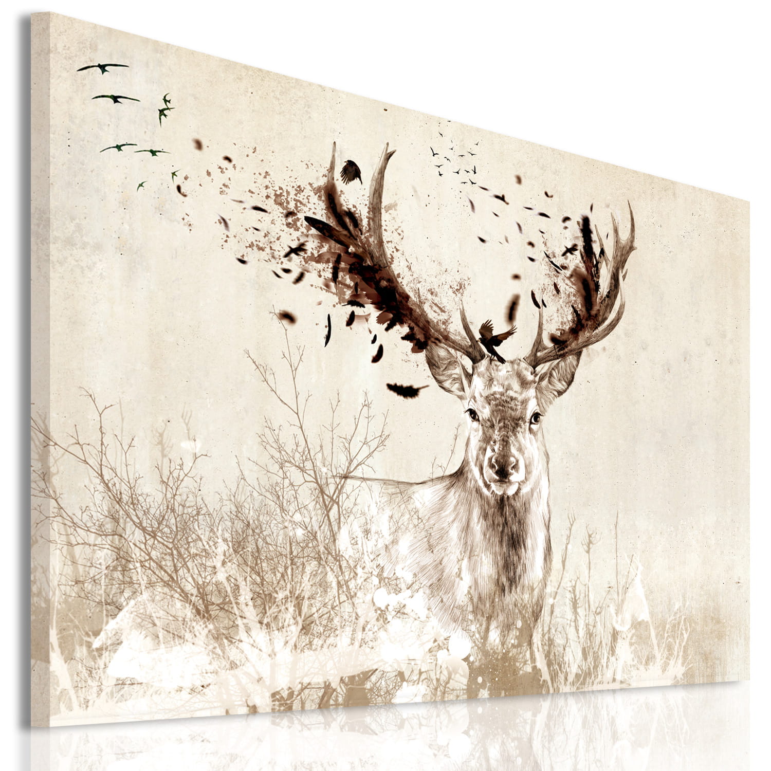 Obraz na plátně DEER DREAMS COLOR D různé rozměry Ludesign ludesign obrazy: 80x60 cm