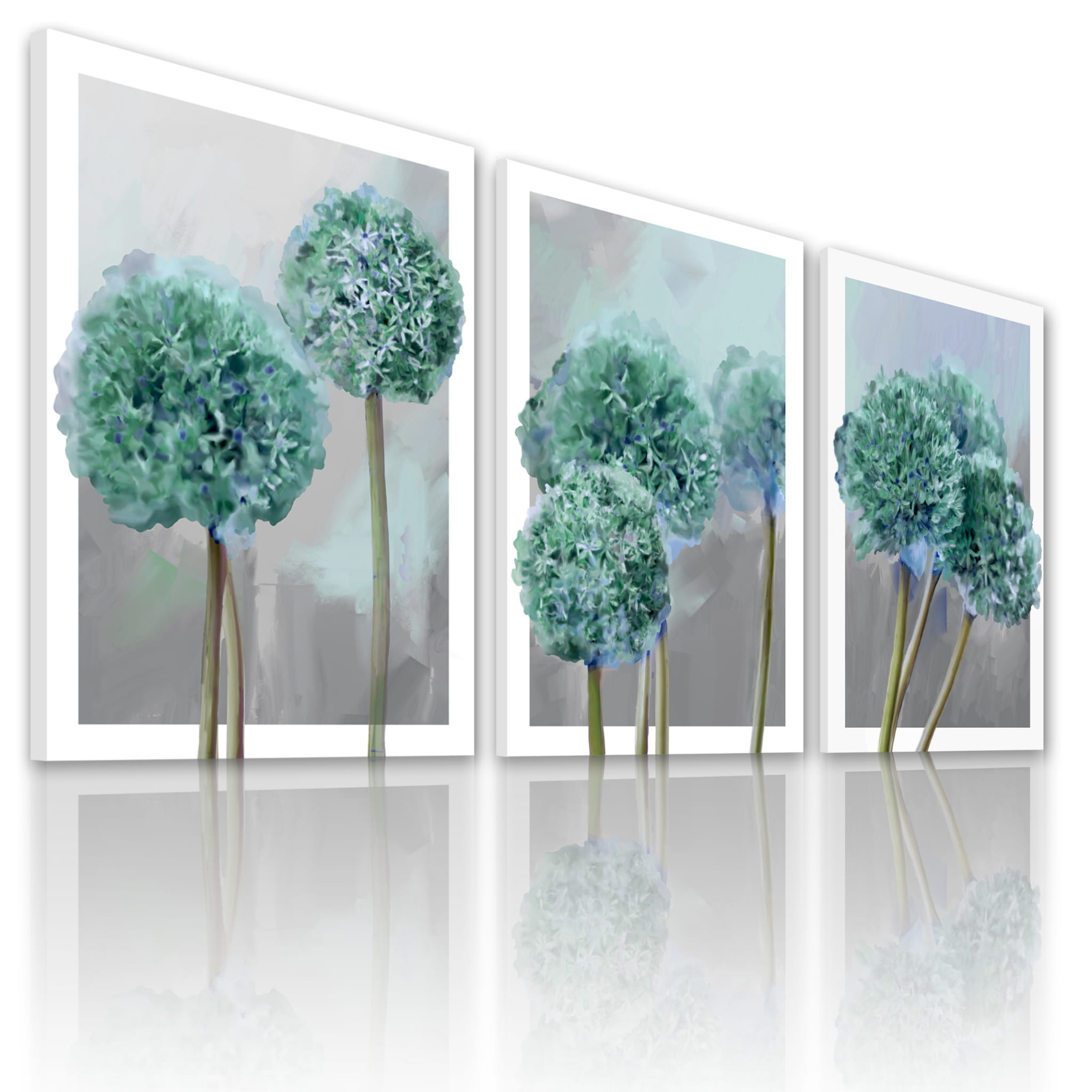 Obraz na plátně GARLIC FLOWER B set 3 kusy různé rozměry Ludesign ludesign obrazy: 3x 50x70 cm