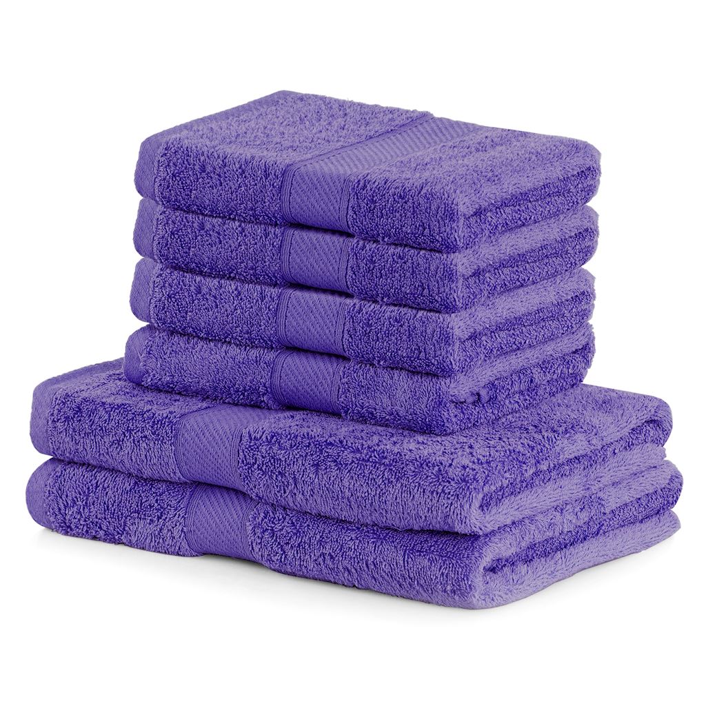 Set BAMBOO 4x ručník 50x100 cm a 2x osuška 70x140 cm, fialová, Mybesthome