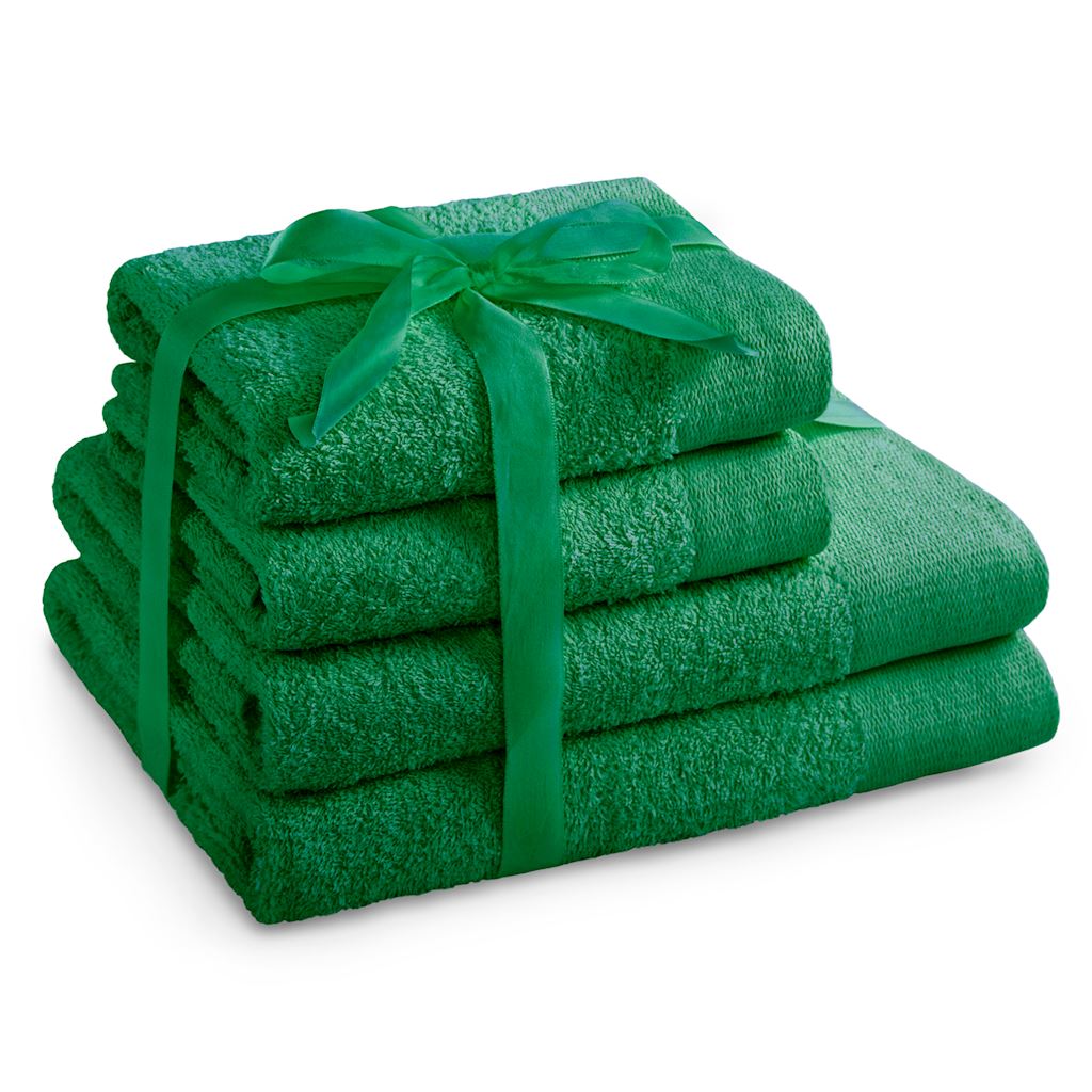 Set 100% bavlna AMARIS 2x ručník 50x100 cm a 2x osuška 70x140 cm, zelená, 450 gr, Mybesthome