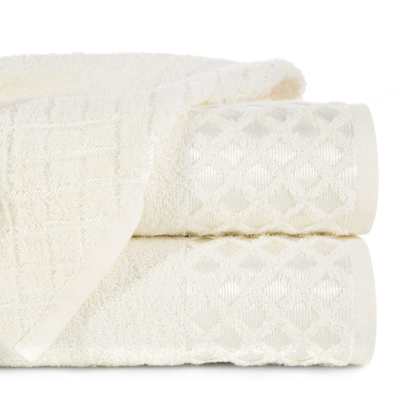 Bavlněný froté ručník s bordurou DAVOS 50x90 cm, krémová, 460 gr Mybesthome Varianta: ručník - 1 kus 50x90 cm