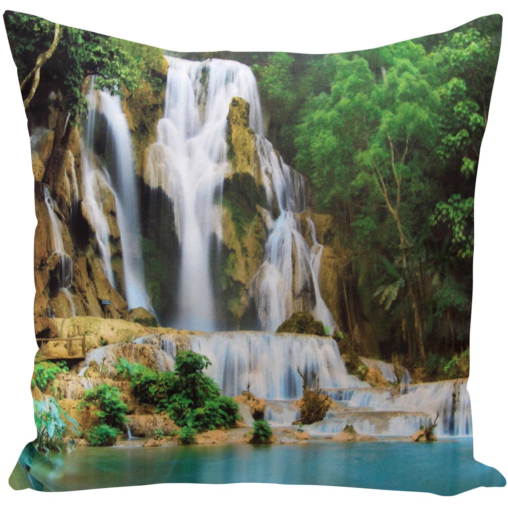 Polštář WATERFALLS MyBestHome 40x40cm fototisk 3D Varianta: Povlak na polštář, 40x40 cm