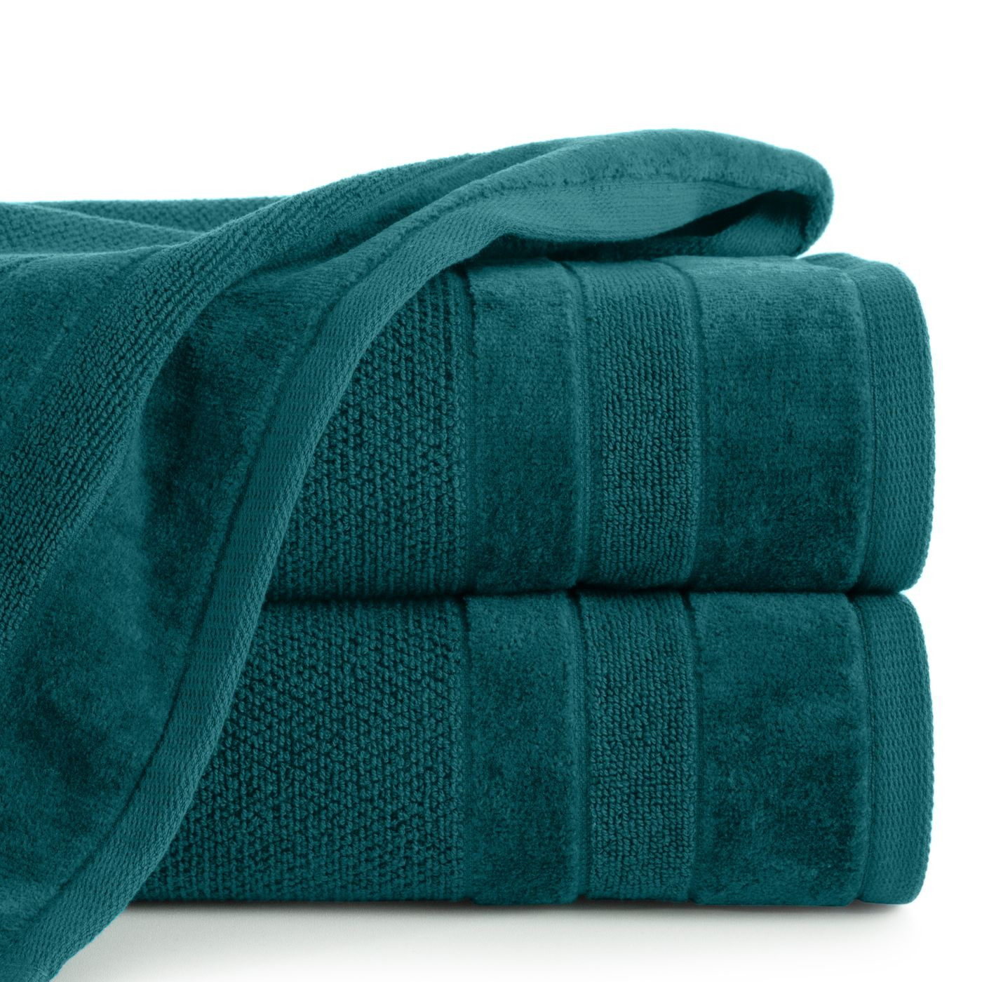 Bavlněný froté ručník s proužky LINNA 50x90 cm, tmavě tyrkysová, 500 gr Mybesthome