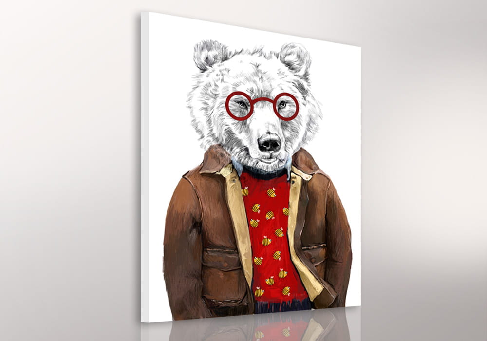 Obraz na plátně MR. BEAR různé rozměry Ludesign ludesign obrazy: 100x80 cm