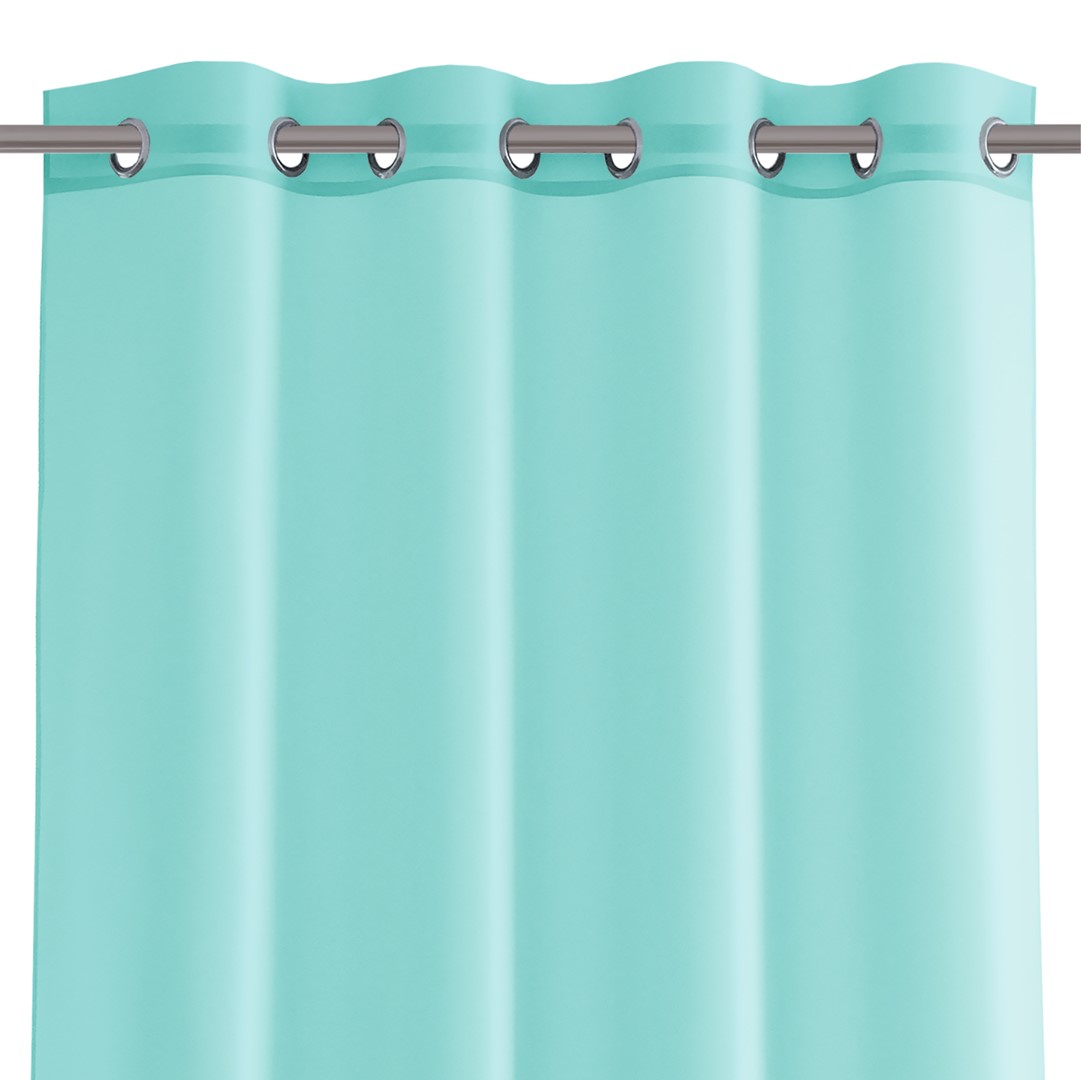 Dekorační krátká záclona s kroužky VIKINA tyrkysová 250x160 cm nebo 300x160 cm MyBestHome Rozměr: 300x160 cm