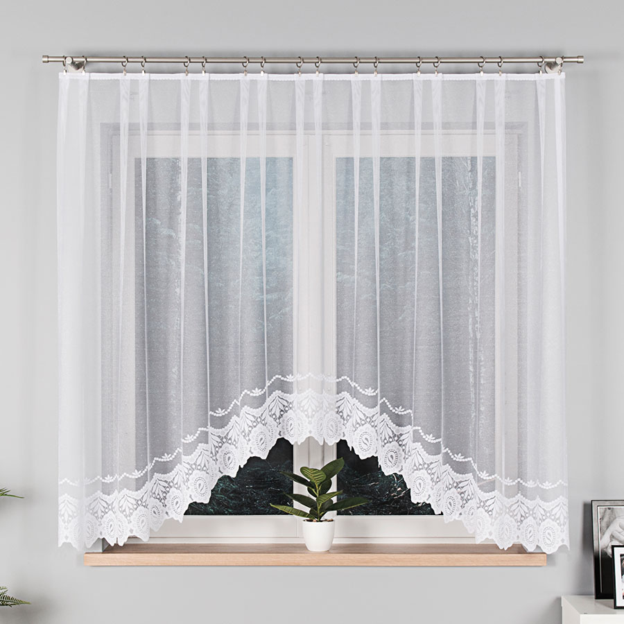 Dekorační oblouková krátká záclona DORIANA 160 bílá 400x160 cm MyBestHome