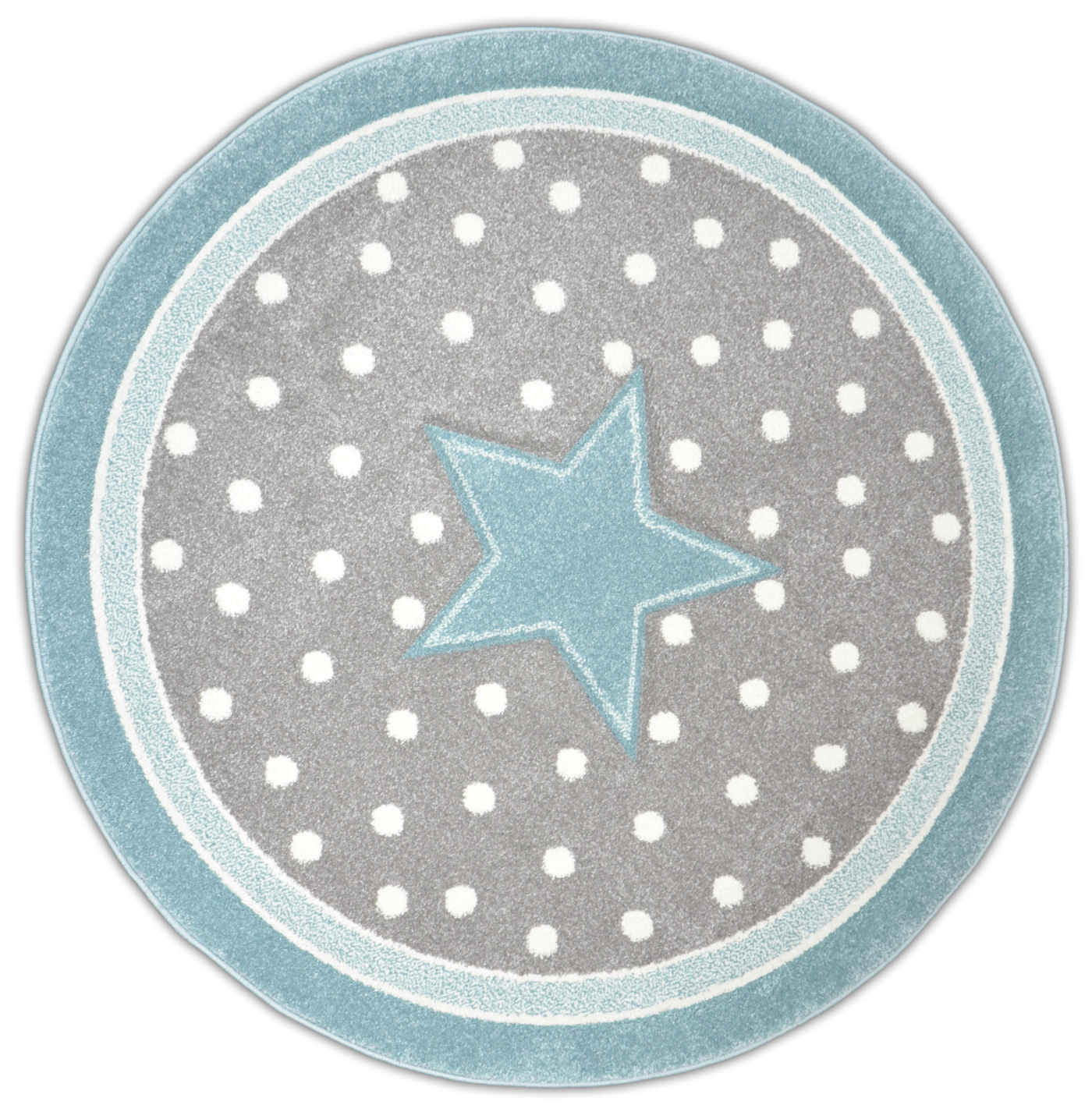 Kusový vzorovaný koberec DIAMOND - BLU STARS Ø 120 cm Multidecor