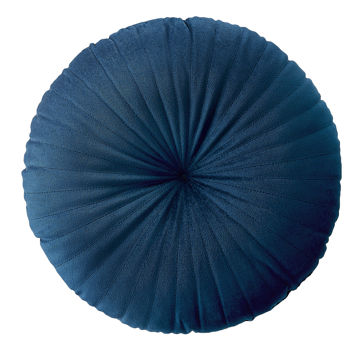 Polštář s výplní MILO tmavě modrá Ø 45 cm x 15 cm Mybesthome