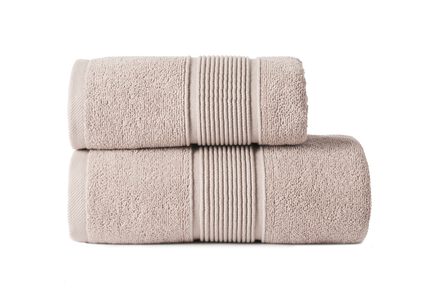 Bavlněný froté ručník s bordurou NAOMI 50x90 cm, béžová, 500 gr Mybesthome