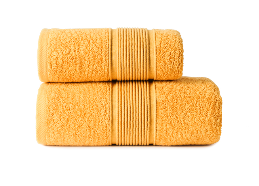 Bavlněný froté ručník s bordurou NAOMI 50x90 cm, mustard/hořčicová, 500 gr Mybesthome