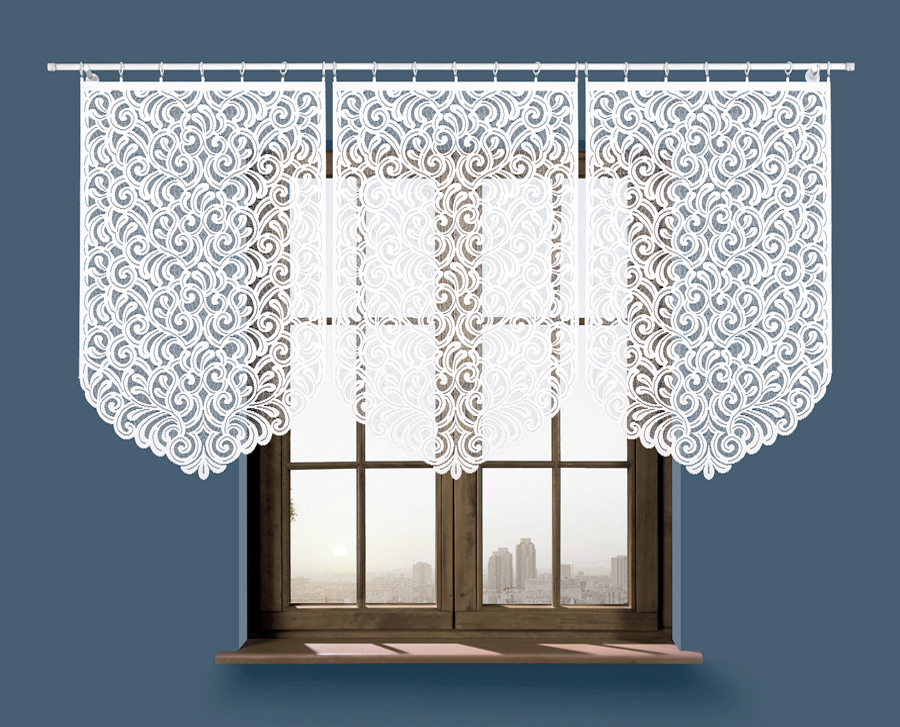 Panelová dekorační záclona ANIKA, bílá, šířka 75 cm výška od 120 cm do 160 cm (cena za 1 kus panelu) MyBestHome Rozměr: 75x120 cm