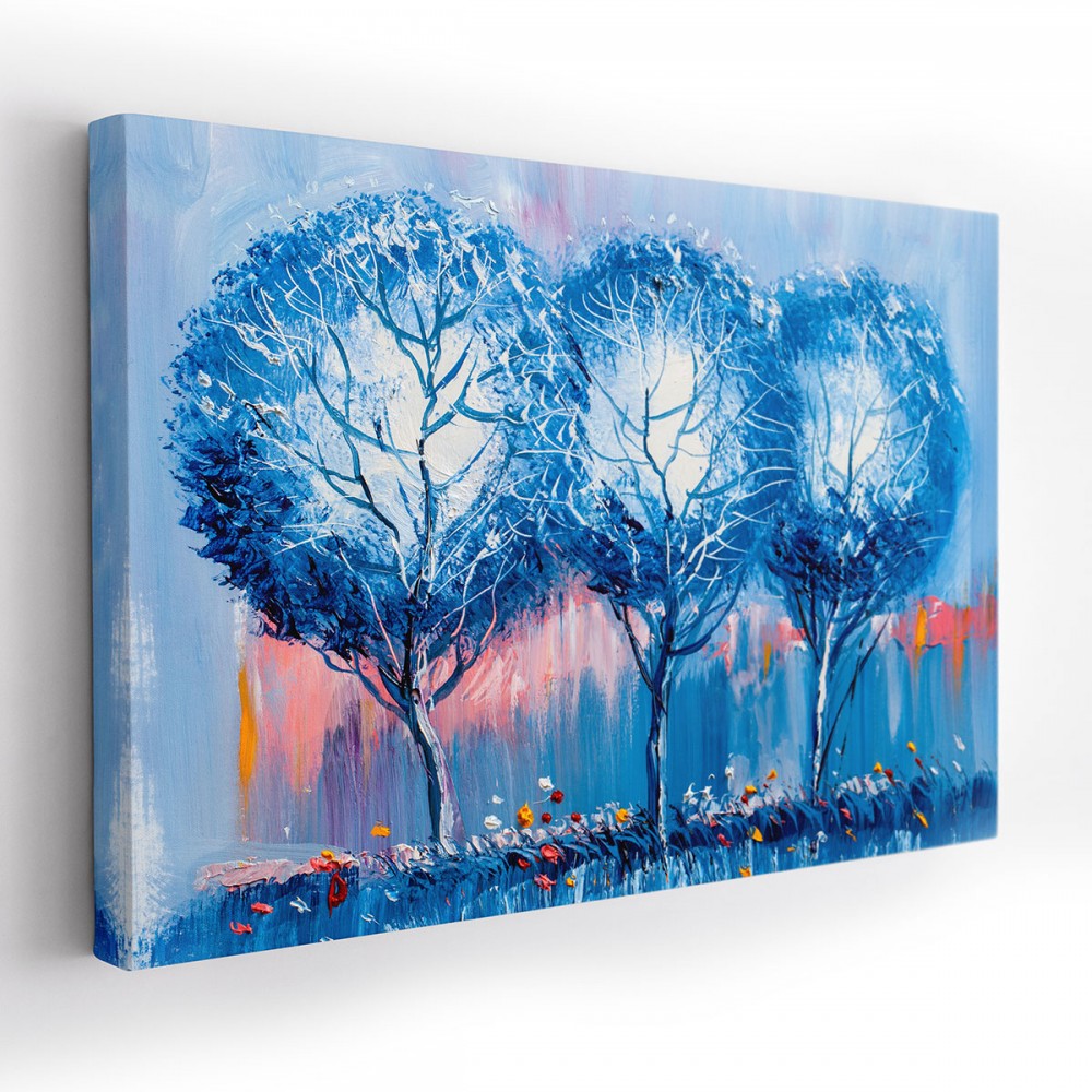 Obraz na plátně BLUE TREES 120x80 cm Mybesthome