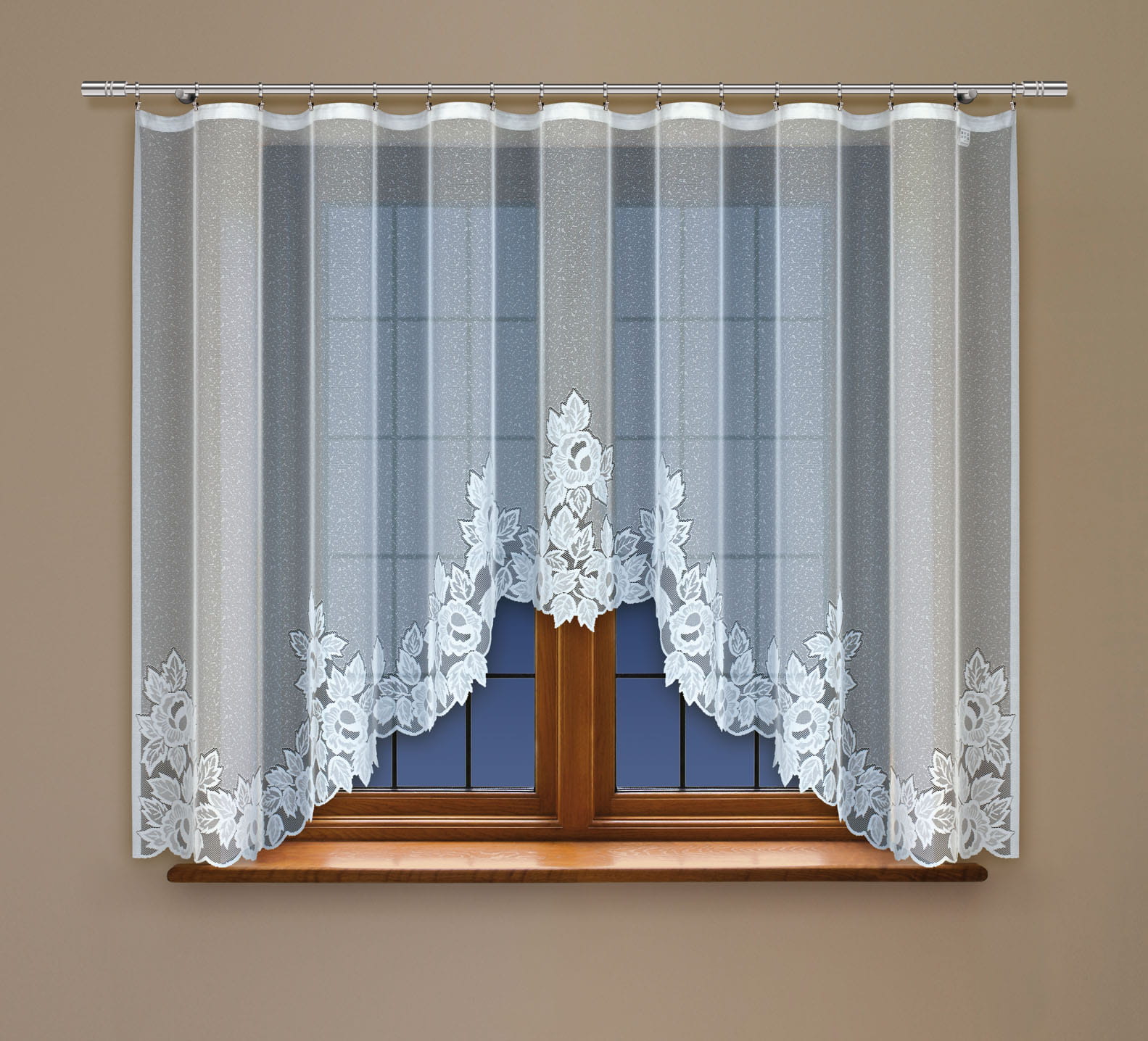 Dekorační žakárová záclona s řasící páskou STEPHA 140 bílá 300x140 cm MyBestHome