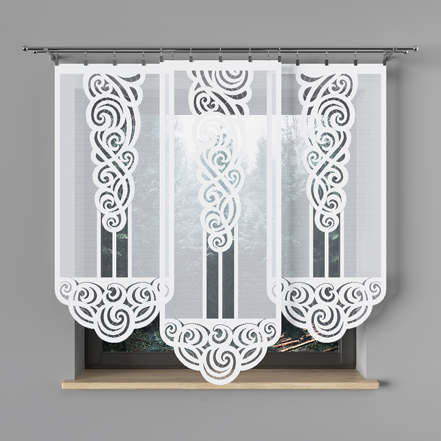 Panelová dekorační záclona EWA bílá, šířka 60 cm výška od 120 cm do 160 cm (cena za 1 kus panelu) MyBestHome Rozměr: 60x140 cm