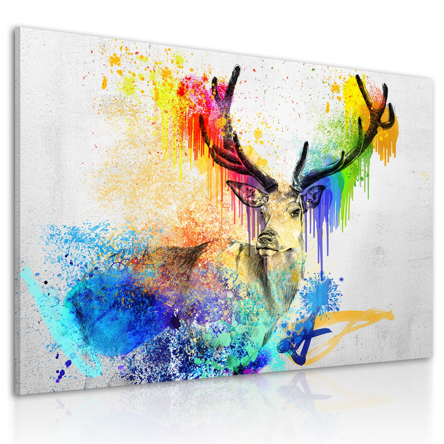 Obraz na plátně GLAM DEER motiv B různé rozměry Ludesign ludesign obrazy: 80x60 cm