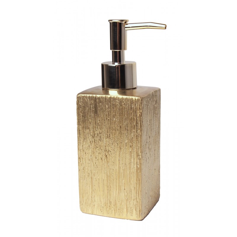 Koupelnový keramický set FLOSS zlatá Mybesthome název: dávkovač na mýdlo