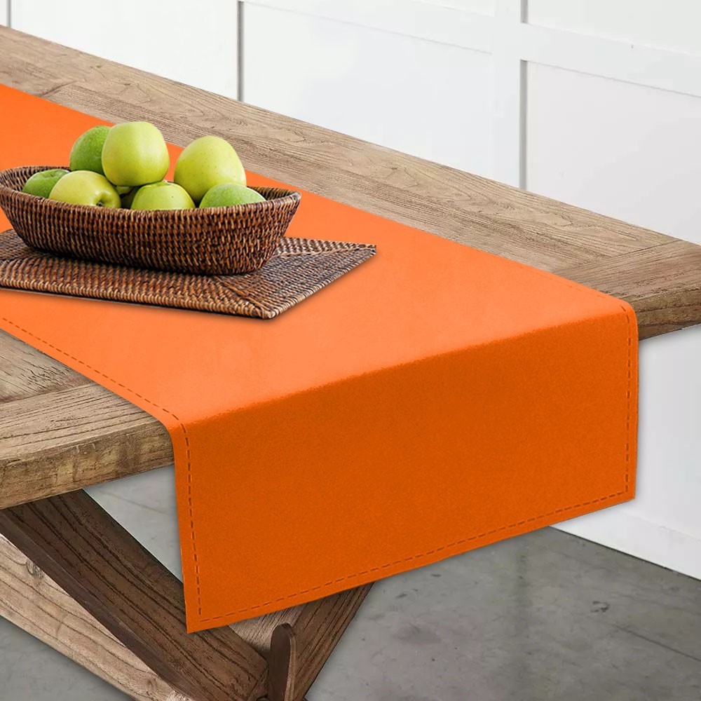 Ubrus - běhoun na stůl MANUEL pomerančová více rozměrů Mybesthome Rozměr: 40x120 cm