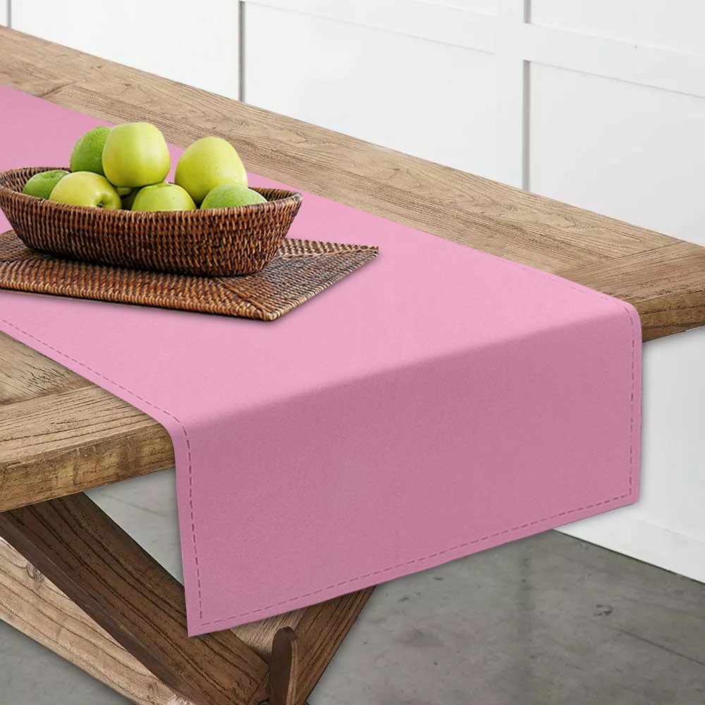 Ubrus - běhoun na stůl MANUEL světle růžová více rozměrů Mybesthome Rozměr: 40x180 cm