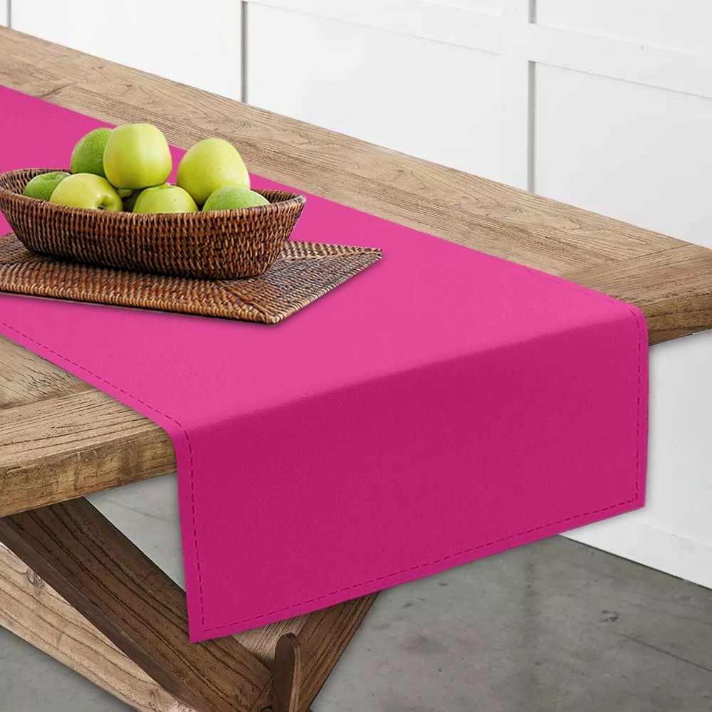 Ubrus - běhoun na stůl MANUEL tmavě růžová více rozměrů Mybesthome Rozměr: 40x120 cm