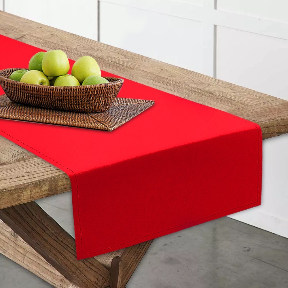 Ubrus - běhoun na stůl MANUEL červená více rozměrů Mybesthome Rozměr: 40x180 cm