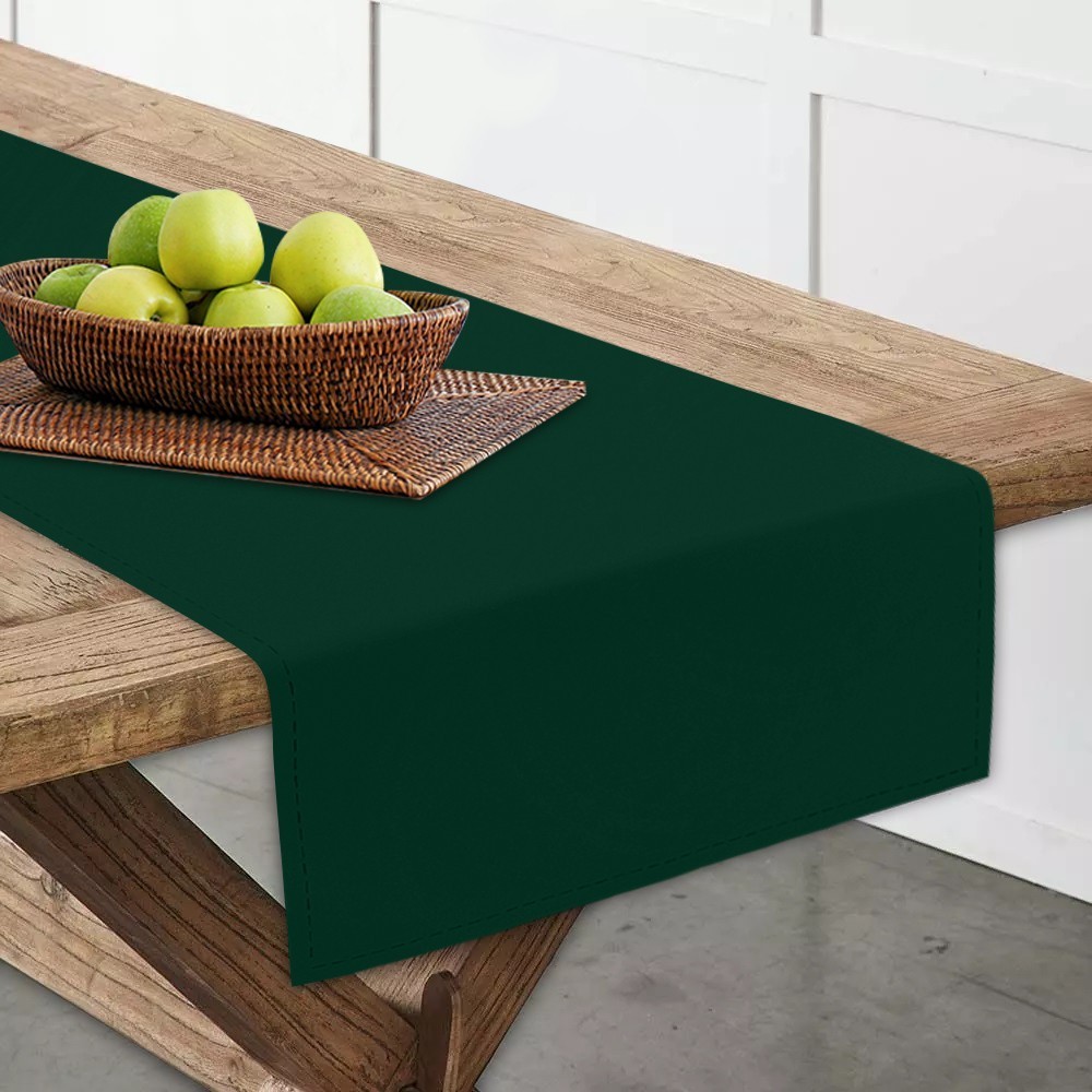 Ubrus - běhoun na stůl MANUEL lahvově zelená více rozměrů Mybesthome Rozměr: 40x120 cm