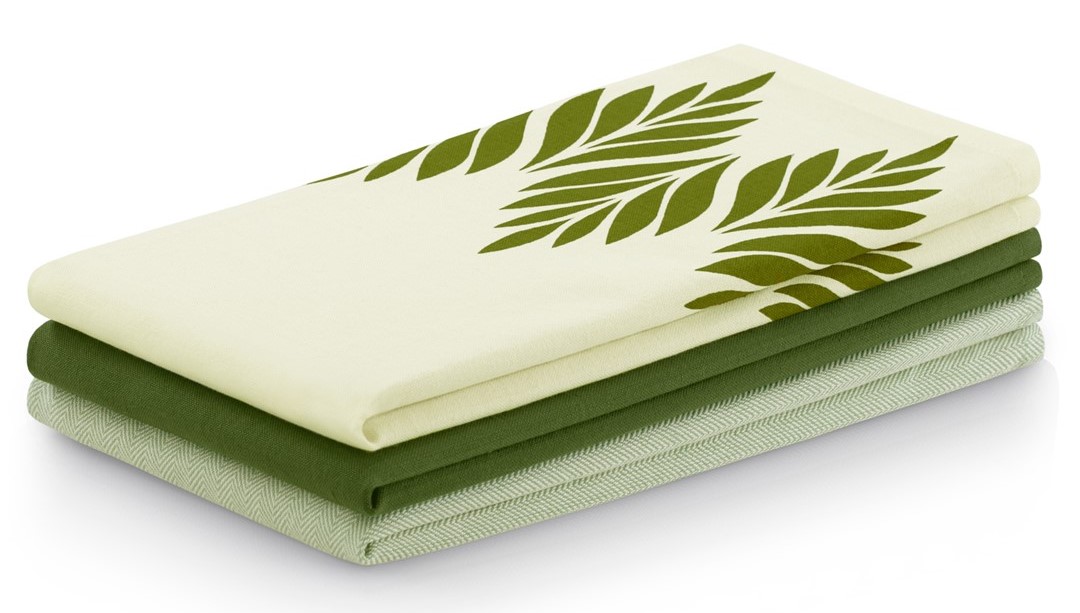 SET 3 kusů utěrka LEAVES mix barev C, 100% bavlna 50x70 cm MyBestHome