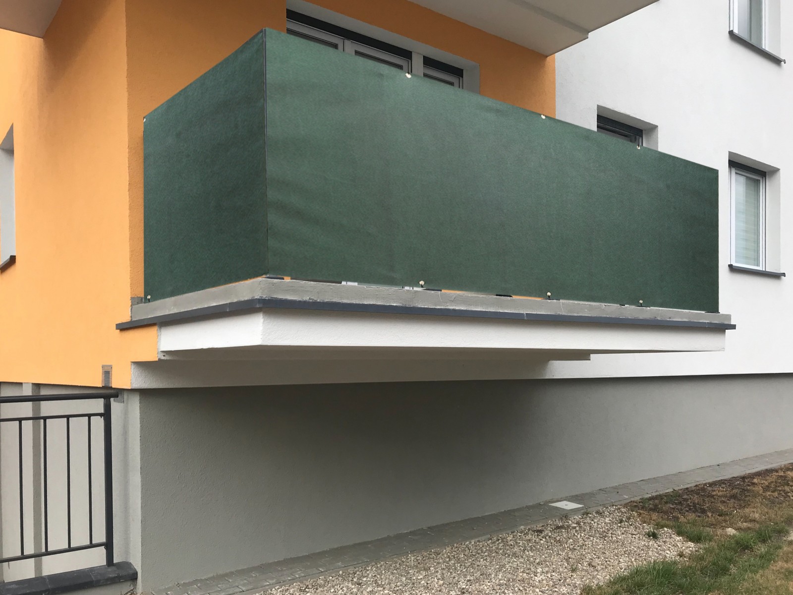 Balkonová zástěna OSLO zelená, výška 80 cm, šířka různé rozměry MyBestHome Rozměr: 80x300 cm rozteč 50 cm