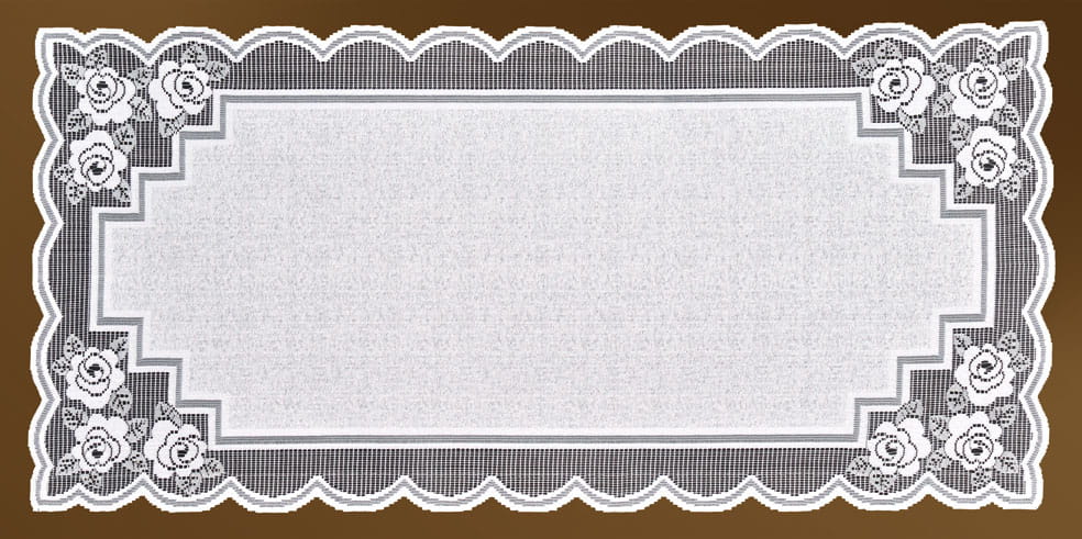 Žakárový ubrus - běhoun OSKAR 60x120 cm bílá MyBestHome