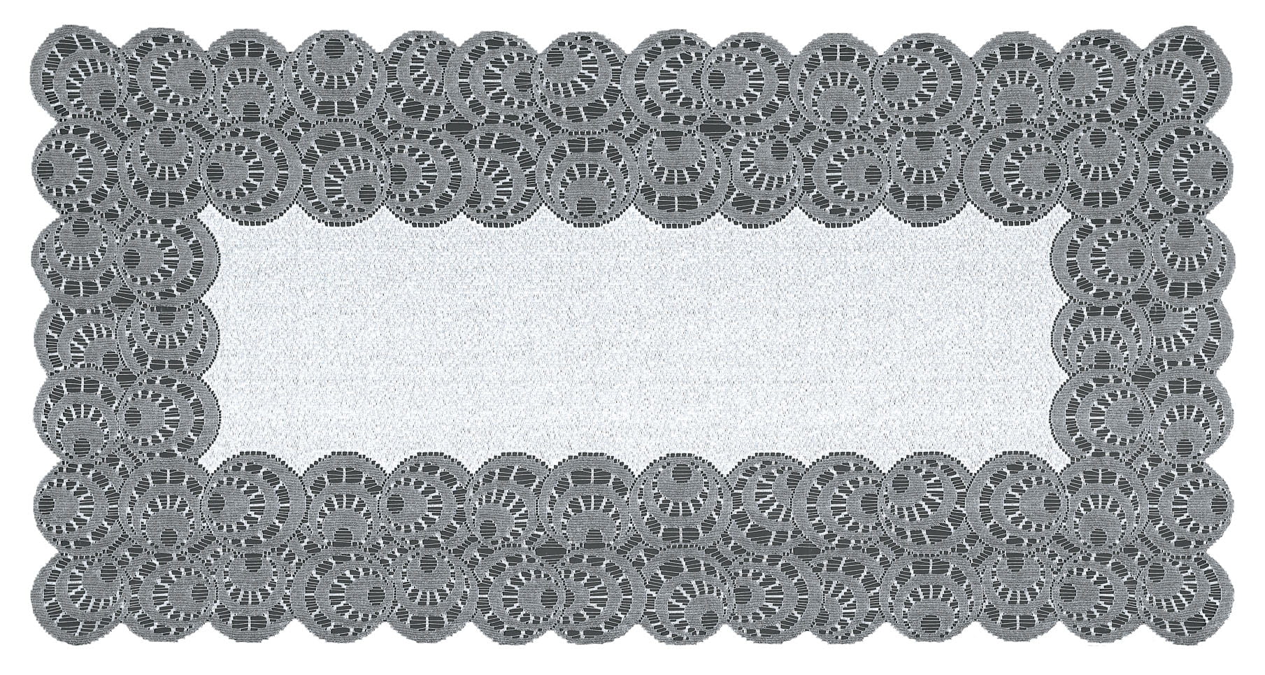 Žakárový ubrus - běhoun TOBIAS 60x120 cm bílá/šedá MyBestHome