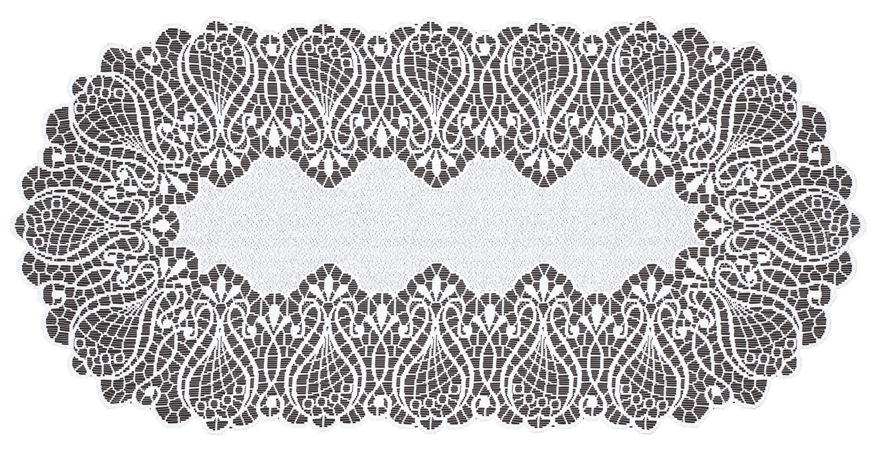 Žakárový ubrus - běhoun JANSEN různé rozměry bílá MyBestHome Rozměr: 60x120 cm