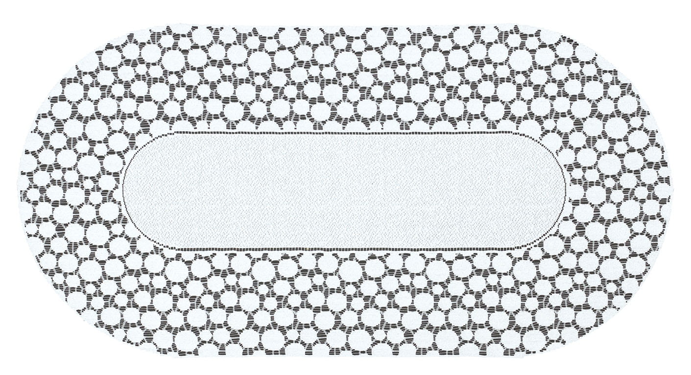 Žakárový ubrus - běhoun MARLEN různé rozměry bílá MyBestHome Rozměr: 100x50 cm