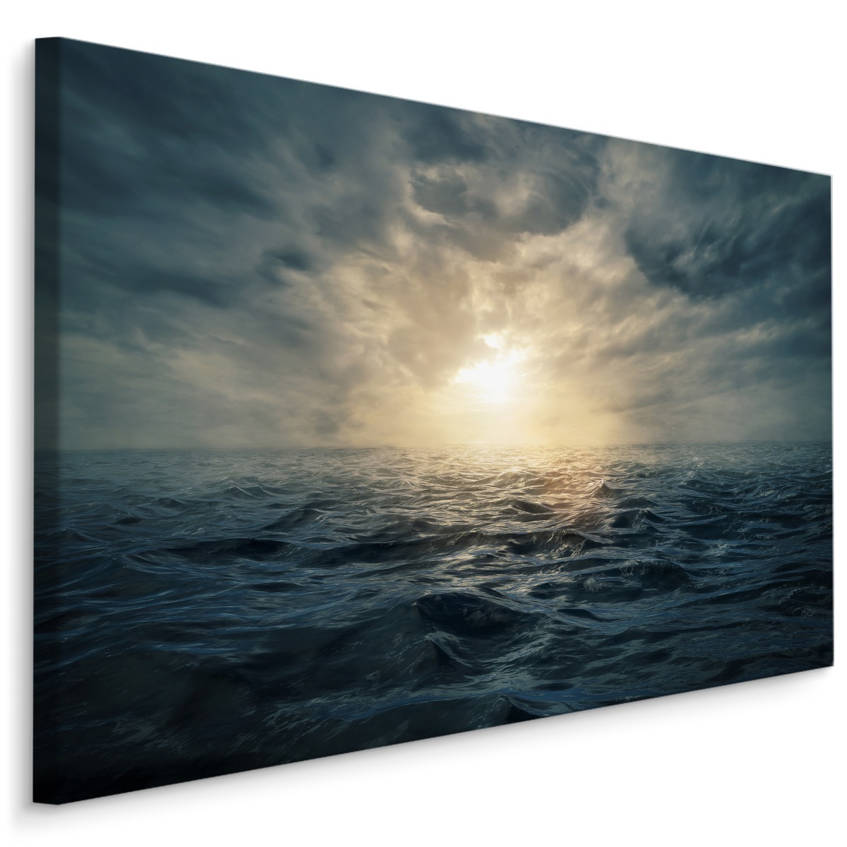 MyBestHome BOX Plátno Západ Slunce Na Rozbouřeném Moři Varianta: 120x80
