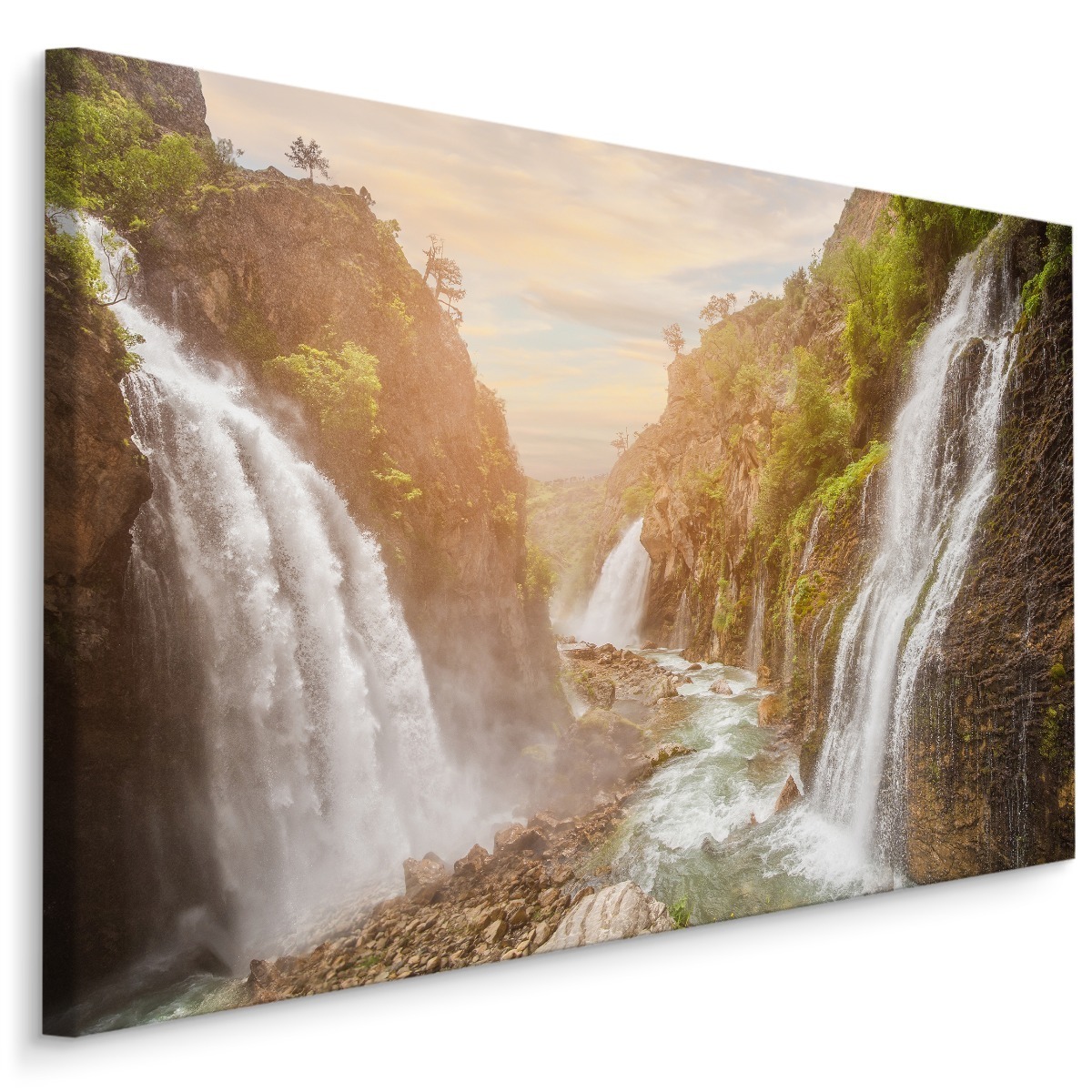 MyBestHome BOX Plátno 3D Pohled Na Krásné Vodopády Varianta: 120x80