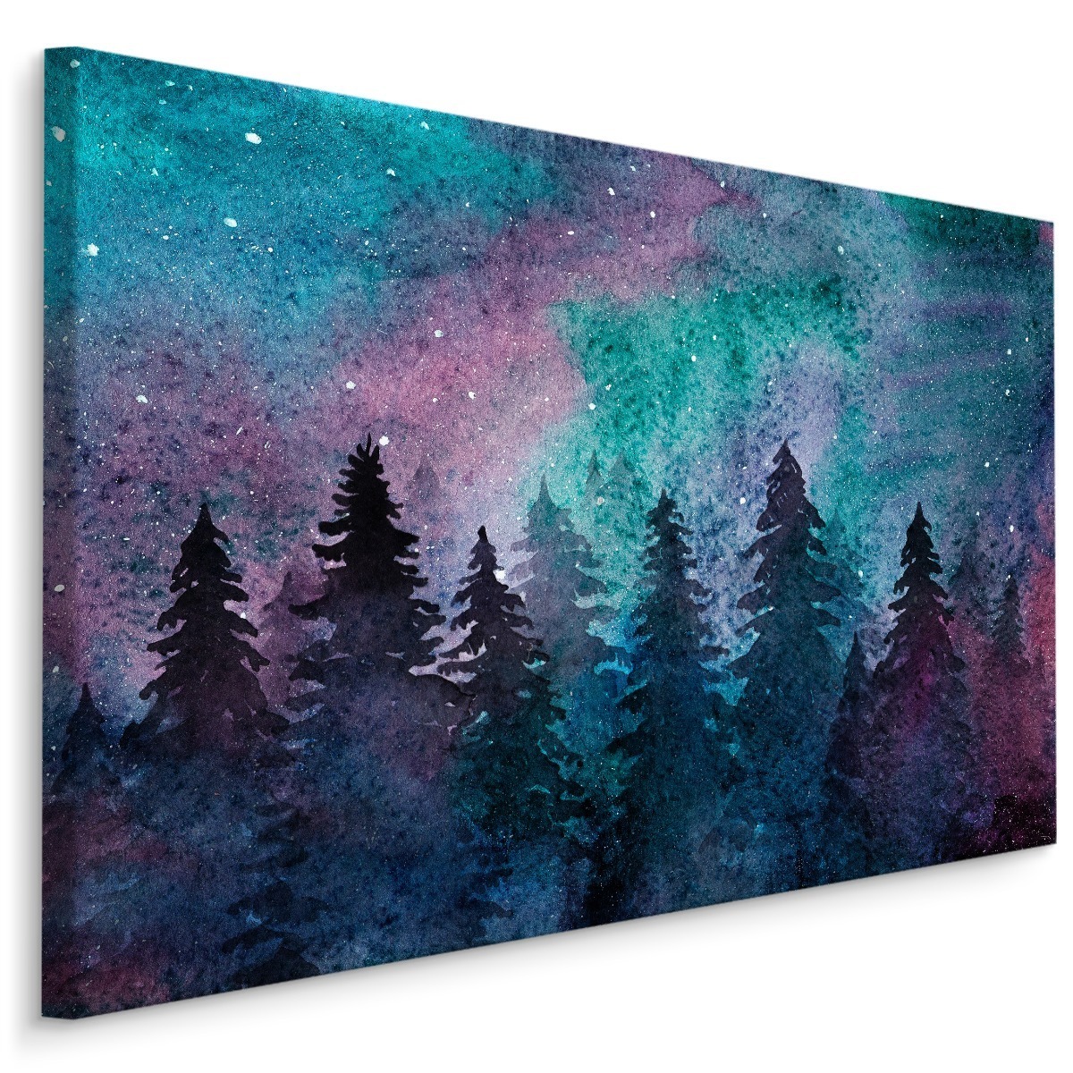 MyBestHome BOX Plátno Akvarel Noční Lesní Krajina Varianta: 120x80