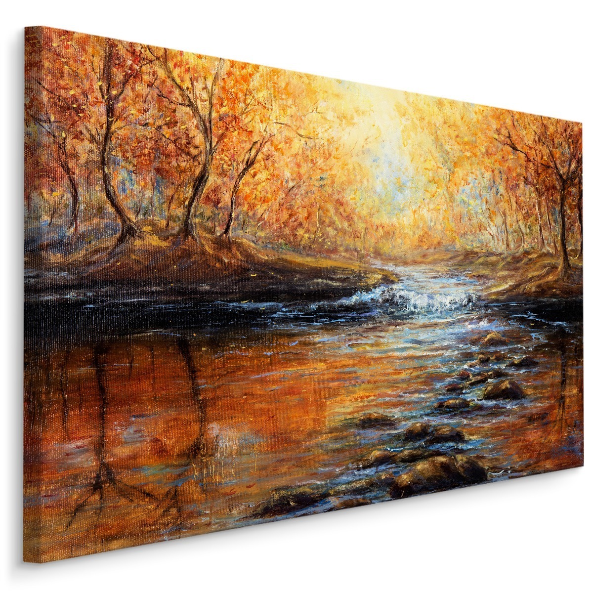 MyBestHome BOX Plátno Řeka V Podzimním Lese Varianta: 30x20