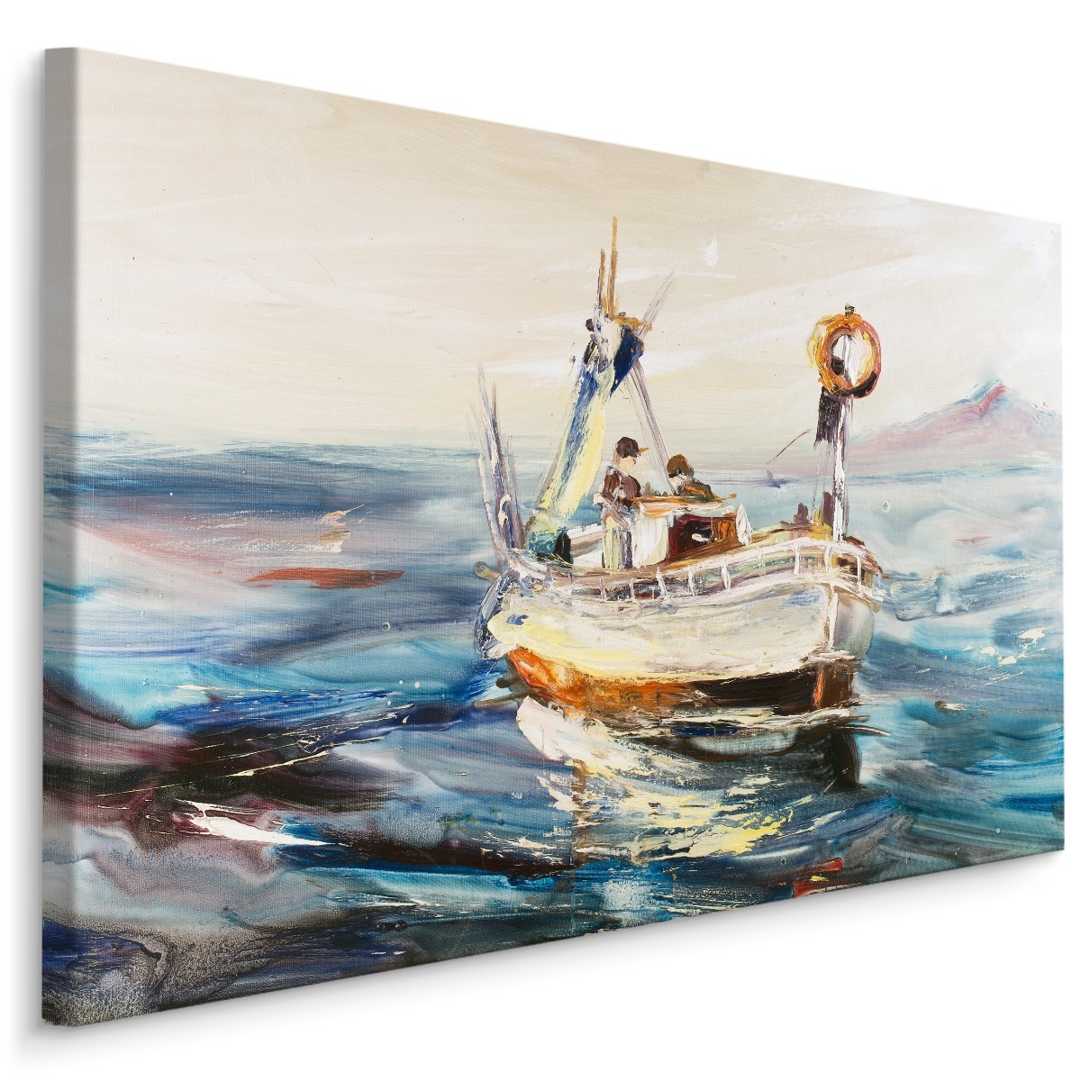 MyBestHome BOX Plátno Námořní Loď A Rybáři Varianta: 120x80