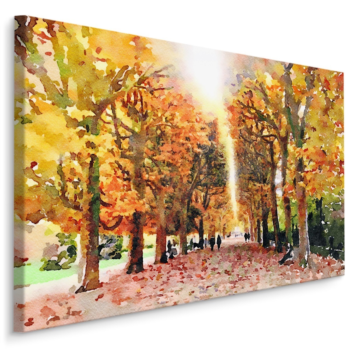 MyBestHome BOX Plátno Podzimní Les Malovaný Akvarelem Varianta: 30x20