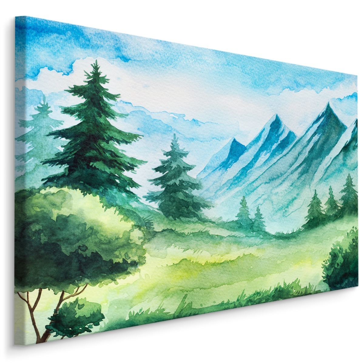 MyBestHome BOX Plátno Horská Mýtina Malovaná Akvarelem Varianta: 30x20