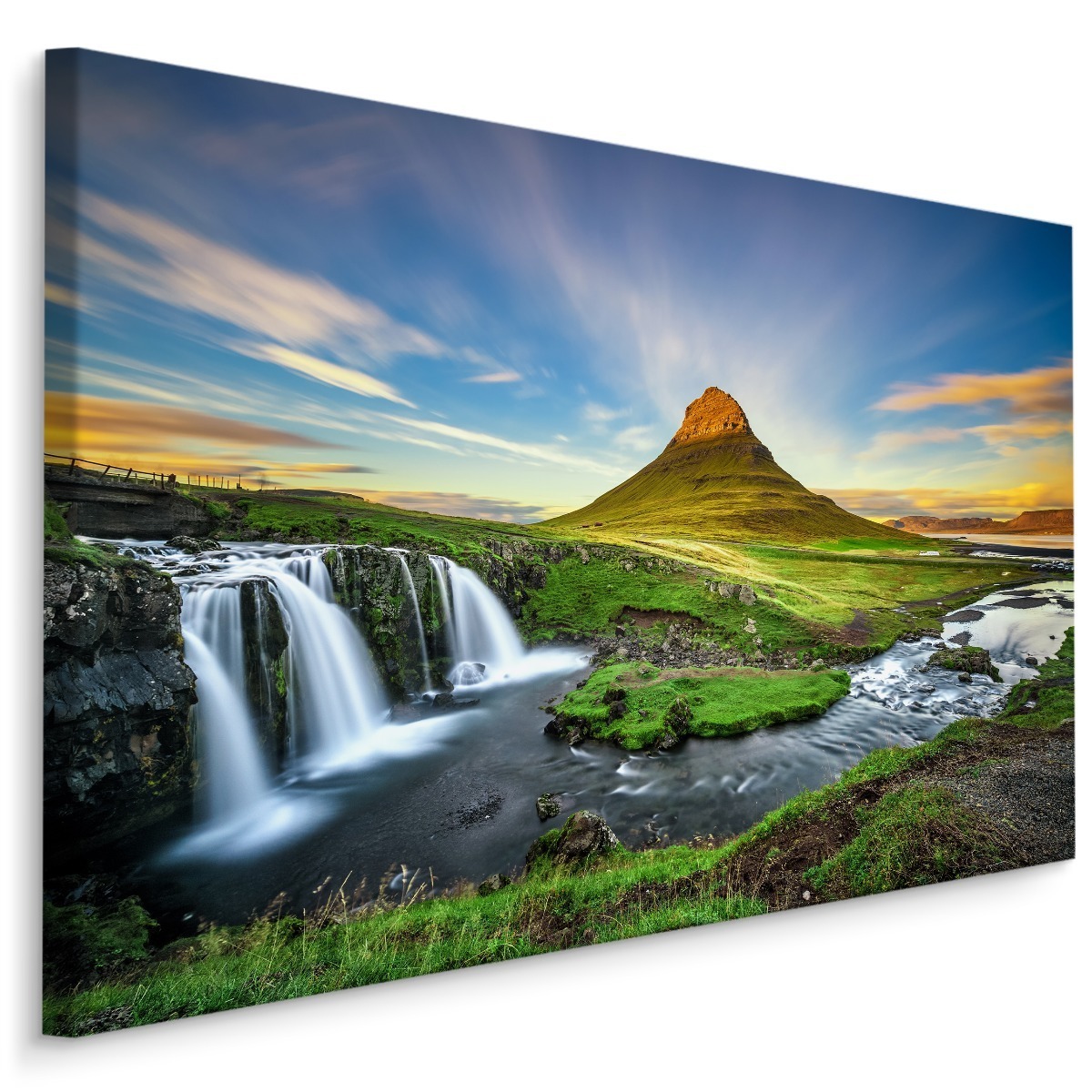 MyBestHome BOX Plátno Vodopád Na Pozadí Hory Kirkjufell Na Islandu Varianta: 30x20