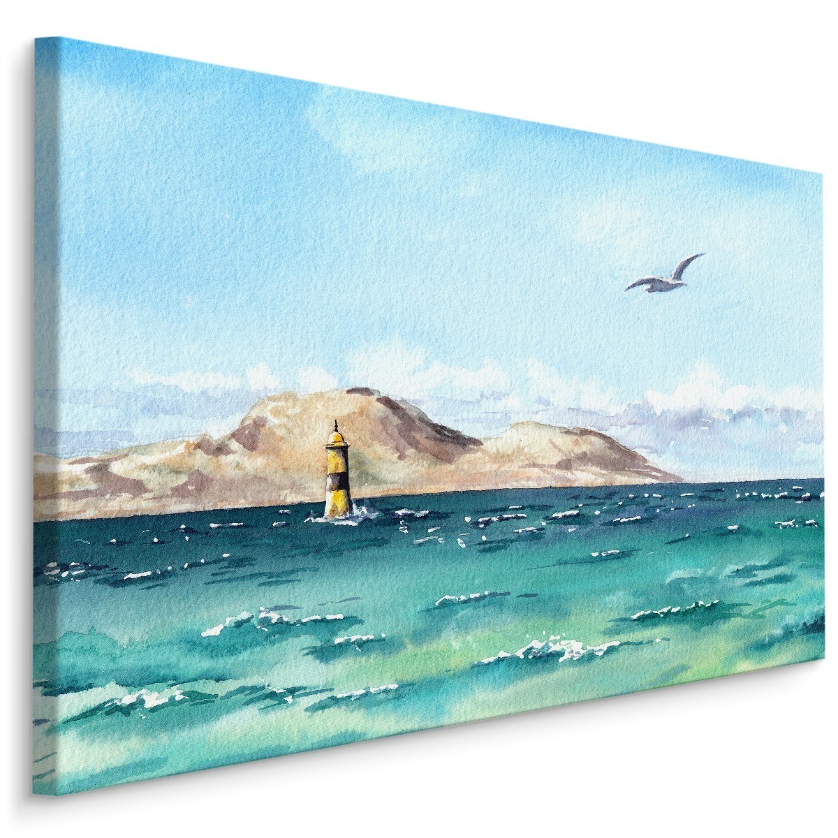 MyBestHome BOX Plátno Moře A Maják V Akvarelu Varianta: 30x20