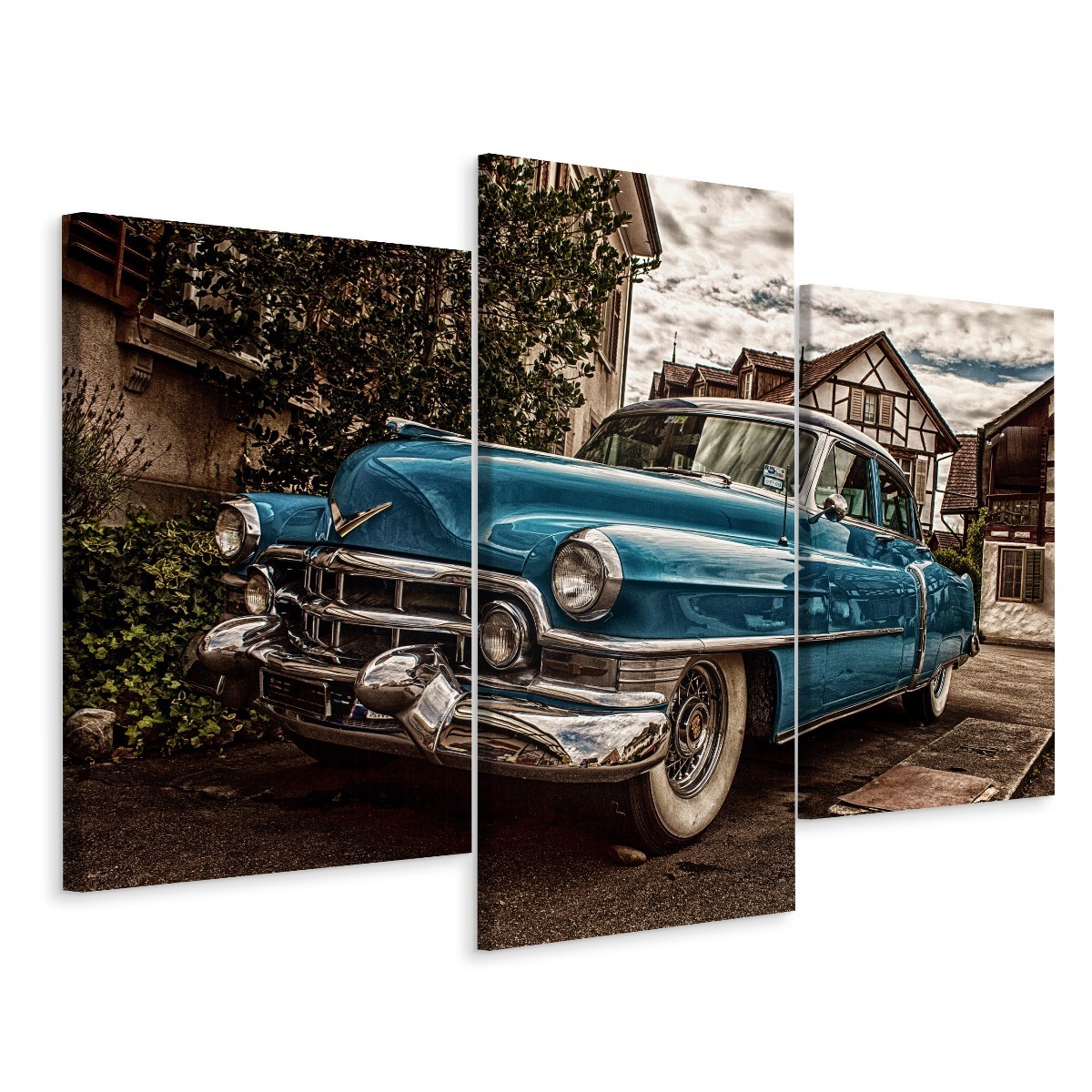 MyBestHome BOX Vícedílné plátno Modrý Cadillac Eldorado Z Roku 1953 Varianta: 100x150