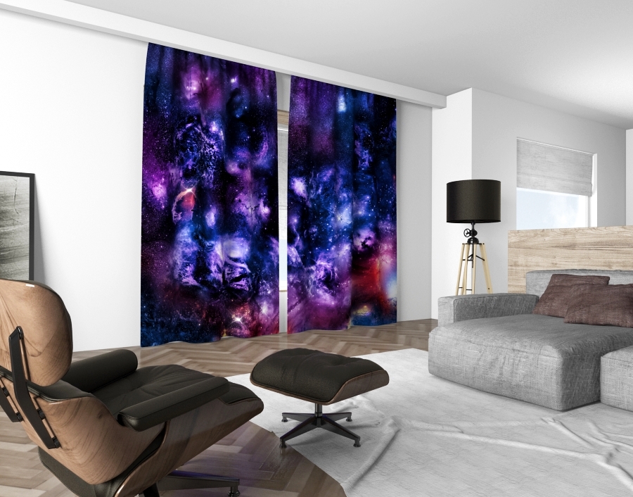 3D dekorační závěs 307V NEBULA 01 2x160x250 cm set 2 kusy MyBestHome