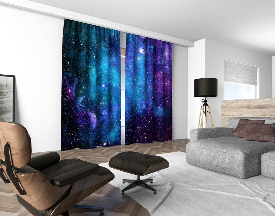 3D dekorační závěs 308V NEBULA 02 2x160x250 cm set 2 kusy MyBestHome