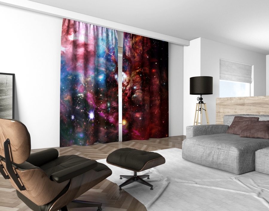 3D dekorační závěs 309V NEBULA 03 2x160x250 cm set 2 kusy MyBestHome