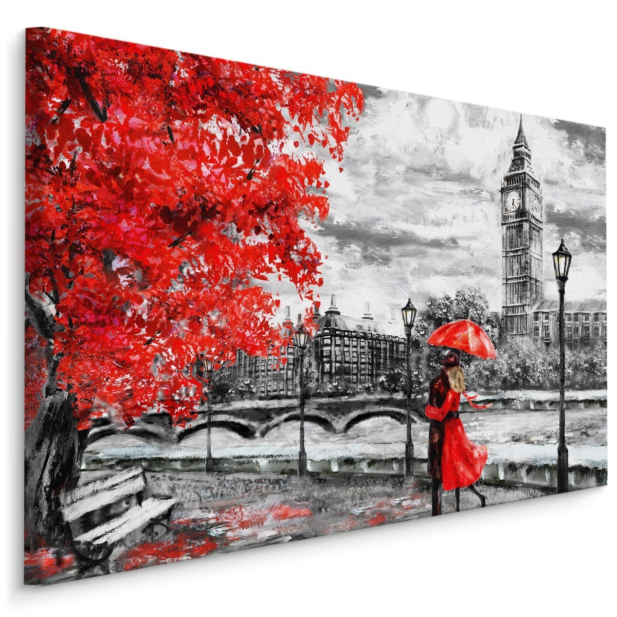 MyBestHome BOX Plátno Milenci Obdivující Panorama Londýna Varianta: 30x20