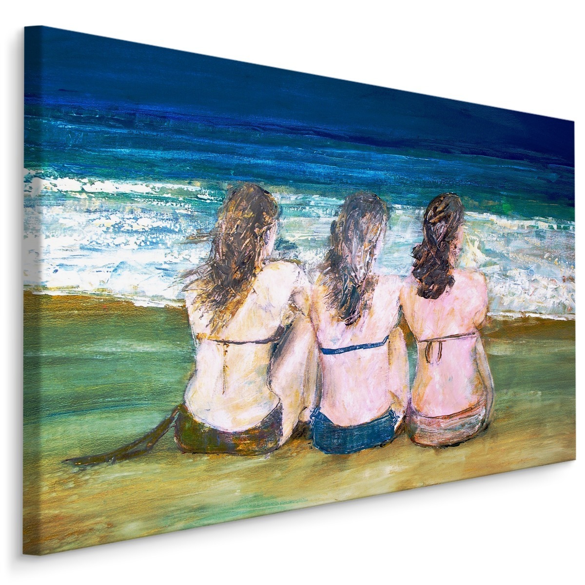 MyBestHome BOX Plátno Tři Ženy U Moře Varianta: 90x60