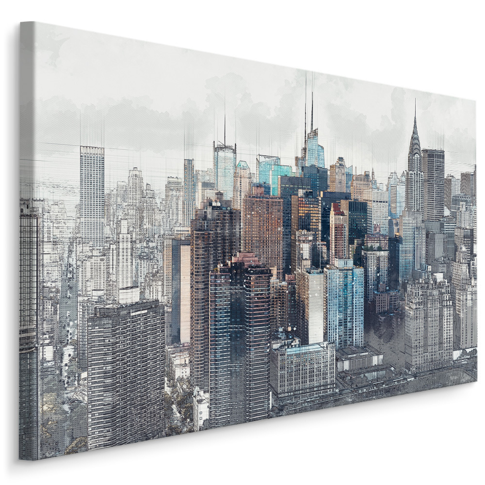MyBestHome BOX Plátno Panorama Města New Yorku Varianta: 90x60